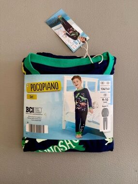 Dinosaur 2-Piece Cotton Pajamas | Size: 8-10 YRS | Long Sleeve Long pants